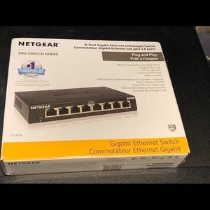 NWT NETGEAR GS308-300PAS GS308 8 Gigabit Port Unmanaged Ethernet Switch